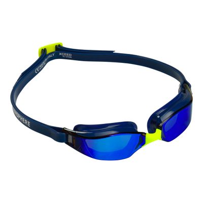 Aqua Sphere Xceed titanium spiegellens zwembril blauw Aqua Sphere Xceed titanium spiegellens zwembril blauw
