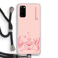Love is in the air: Samsung Galaxy S20 Transparant Hoesje met koord