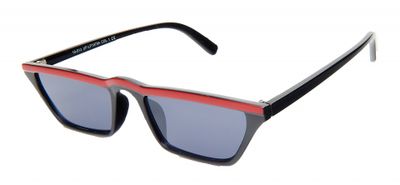 Kost zonnebril unisex zwart/rood donkere lens (19 013)