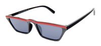 Kost zonnebril unisex zwart/rood donkere lens (19 013) - thumbnail