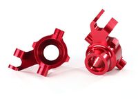 Steering blocks, 6061-T6 aluminum (red-anodized), left & right (TRX-8937R) - thumbnail