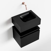 Toiletmeubel Mondiaz Andor | 40 cm | Meubelkleur Urban | Lex vrijhangend wastafel Urban Rechts | Zonder kraangat