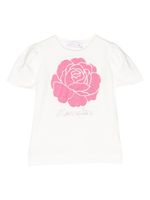 Monnalisa t-shirt en coton à fleurs - Blanc - thumbnail