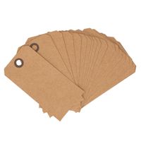 Cadeau tags/labels - kraftpapier/karton - 20x stuks - 7 x 4 cm - thumbnail