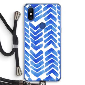 Blauwe pijlen: Xiaomi Mi Mix 3 Transparant Hoesje met koord