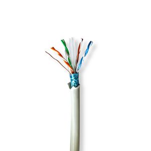 Nedis Netwerk Kabel Rol | CAT6 | Solid | F/UTP | Koper | 305.0 m | Binnenshuis | Rond | LSZH | Grijs | Gift Box - CCBG8526GY305S