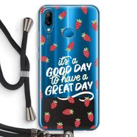 Don't forget to have a great day: Huawei P20 Lite Transparant Hoesje met koord