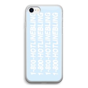 Hotline bling blue: iPhone SE 2020 Transparant Hoesje