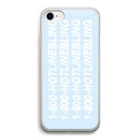 Hotline bling blue: iPhone SE 2020 Transparant Hoesje