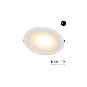 Inbouwspot Häsler Toledo Incl. Fase Aansnijding Dimbaar 13.7 cm 8 Watt Warm Wit Set 7x