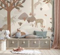 Panoramisch Behang Unicorn - 300x285cm Rol Beige