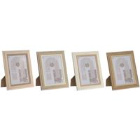 Fotolijsten Home ESPRIT Kristal Hout MDF 18 x 2,8 x 23 cm (4 Stuks)