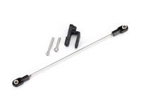 Traxxas - Rudder pushrod, assembled/ servo horn/ 3x22mm BCS (stainless) (1)/ 3x15mm CS (stainless) (1) (TRX-10341) - thumbnail