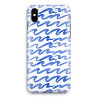 Blauwe golven: iPhone Xs Volledig Geprint Hoesje