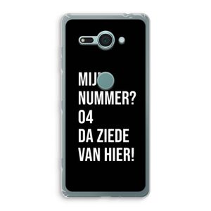 Da ziede van hier - Zwart: Sony Xperia XZ2 Compact Transparant Hoesje