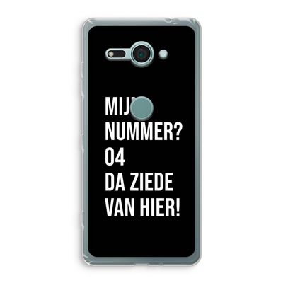 Da ziede van hier - Zwart: Sony Xperia XZ2 Compact Transparant Hoesje