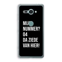Da ziede van hier - Zwart: Sony Xperia XZ2 Compact Transparant Hoesje