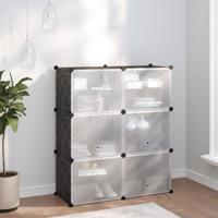 VidaXL Schoenenrek 84,5x31x93,5 cm polypropeen zwart