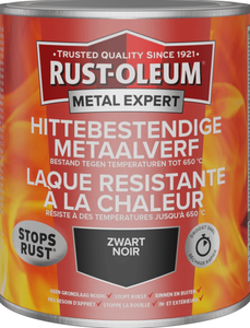 rust-oleum metal expert hittebestendige metaalverf zwart 750 ml