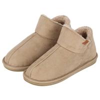 Apollo sloffen - dames - beige - voering wol - suede - pantoffels - met antislip