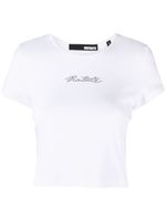 ROTATE BIRGER CHRISTENSEN t-shirt crop à logo appliqué - Blanc - thumbnail