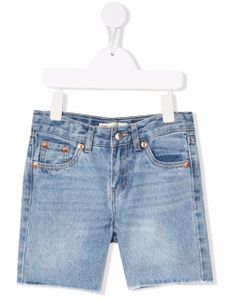 Levi's Kids short en jean à effet délavé - Bleu