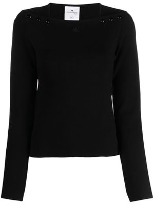 Courrèges sweat à logo brodé - Noir