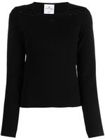 Courrèges sweat à logo brodé - Noir