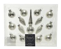 Figuur gl mini piek zilver 15st - Decoris