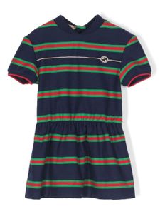 Gucci Kids robe à bandes Web - Bleu