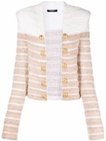 Balmain veste en tweed bicolore - thumbnail