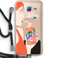 Peach please!: Samsung Galaxy J3 (2016) Transparant Hoesje met koord