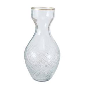 Deco by Boltze Bloempot - transparant glas - 7 x 15 cm