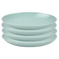 Rond bord/camping bord - 4x - D22 cm - mintgroen - kunststof - onbreekbaar