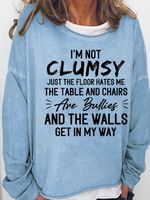Womens I'm Not Clumsy Casual Sweatshirt - thumbnail
