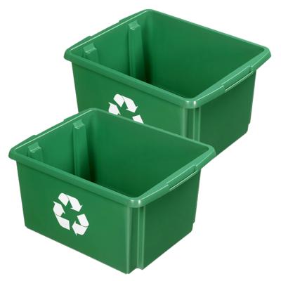 Sunware opslagbox - 2x - groen - 32 liter - 45 x 36 x 24 cm - kunststof - opbergbox Sunware opslagbox - 2x - groen - 32 liter - 45 x 36 x 24 cm - kunststof - opbergbox