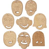 Creativ Company Maskers, afm 5,5-7 cm, dikte 4 mm, 24 stuk/ 1 doos
