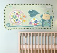 Sticker kinderkamer kader aap