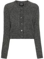 A.P.C. cardigan crop à manches longues - Gris - thumbnail