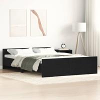 Bedframe zonder matras 135x190 cm bewerkt hout zwart eikenkleur