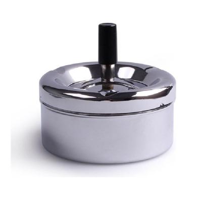 Draaiasbak - rond - spiegel polish chroom - 14 cm