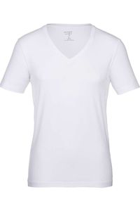OLYMP Level Five Body Fit T-Shirt V-hals wit, Effen
