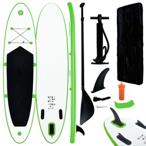 VidaXL Stand-up paddleboard opblaasbaar groen en wit