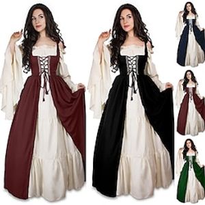 Retro vintage Middeleeuws Renaissance Jurken Chemise OverDress Dame Viking Elf Walhalla Dames Casual / Dagelijks Kleding Lightinthebox