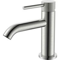 Wiesbaden Ribbd Fonteinkraan Koudwater - Geborsteld Staal 1/2"