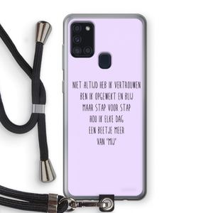 Zelfvertrouwen: Samsung Galaxy A21s Transparant Hoesje met koord