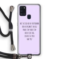 Zelfvertrouwen: Samsung Galaxy A21s Transparant Hoesje met koord