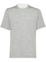 Brunello Cucinelli t-shirt à design superposé - Gris - thumbnail