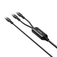 UNITEK USB-C-KABEL 2-IN-1 PD 100 W SILICONEN 1,8 M