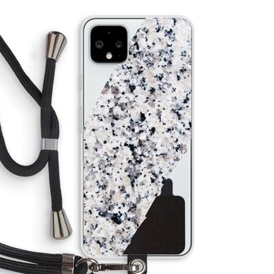 Gespikkelde marmer: Pixel 4 XL Transparant Hoesje met koord